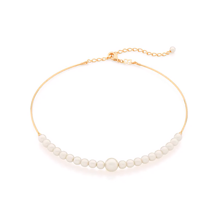 Foto de Choker Folheada a Ouro com Pérolas - Rommanel