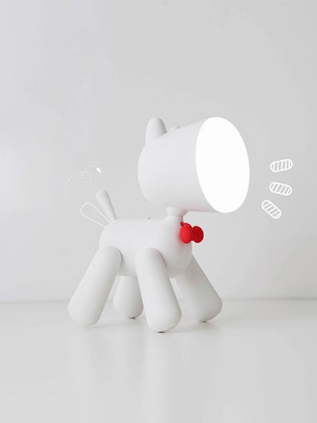 Foto de Luminária de Cachorrinho Branca