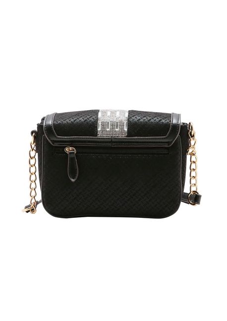 Foto de Bolsa Shine Glamour Transversal Preta - Chenson