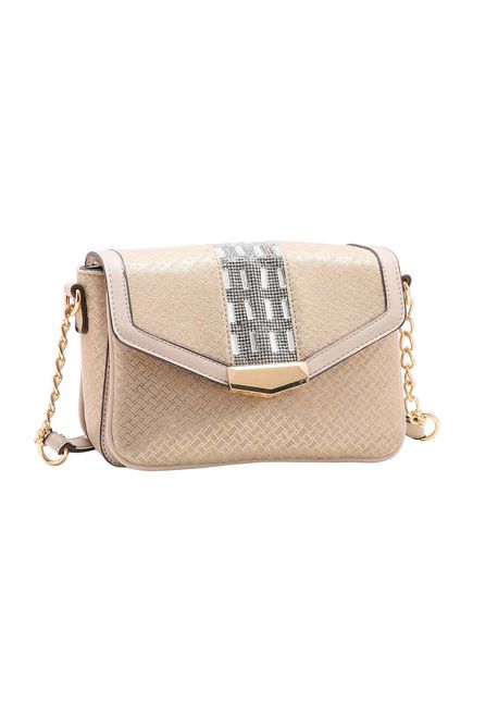 Foto de Bolsa Shine Glamour Transversal Nude - Chenson